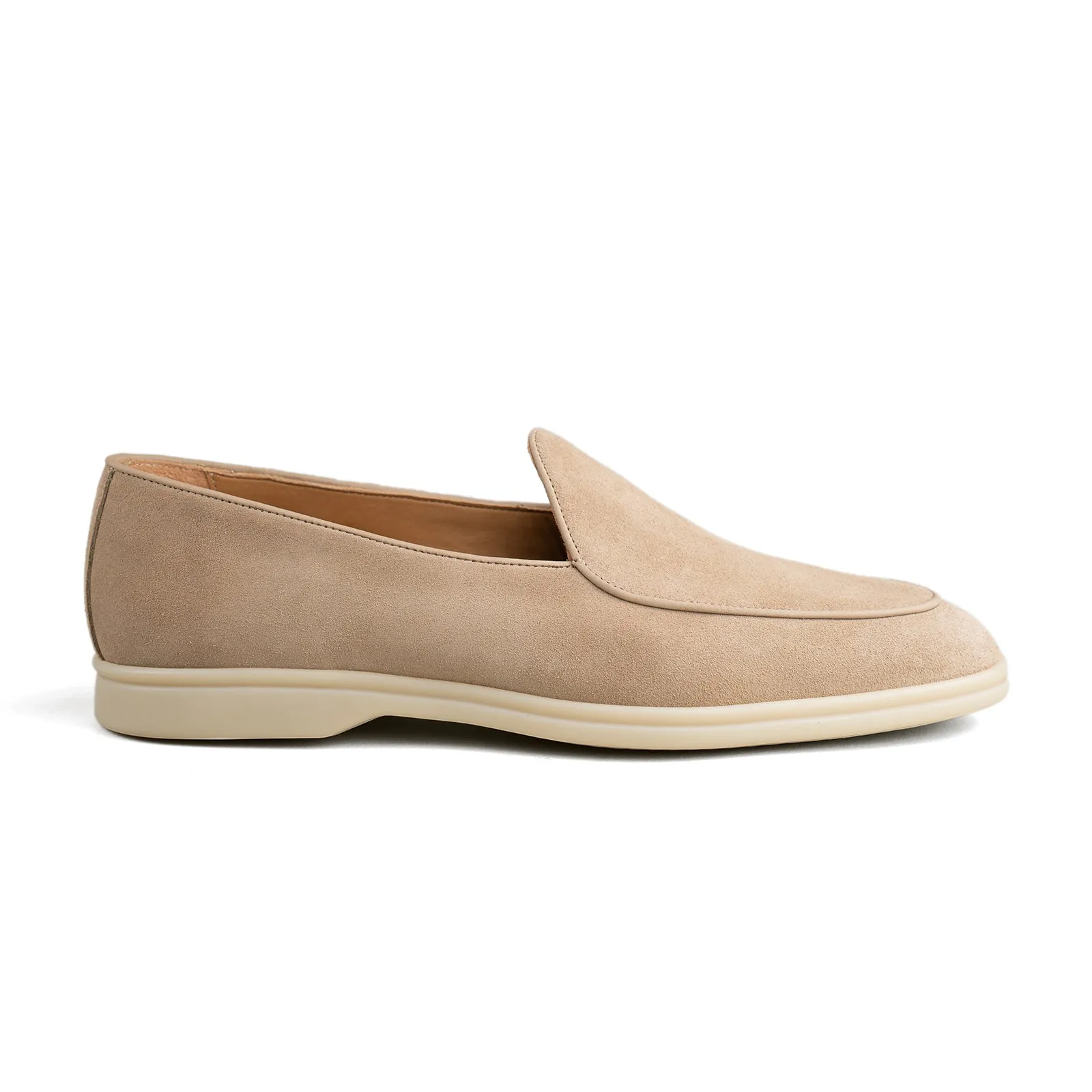 Belgian Loafer w/ Rubber Sole - Beige Suede sold by Mehra product image thumbnail 2