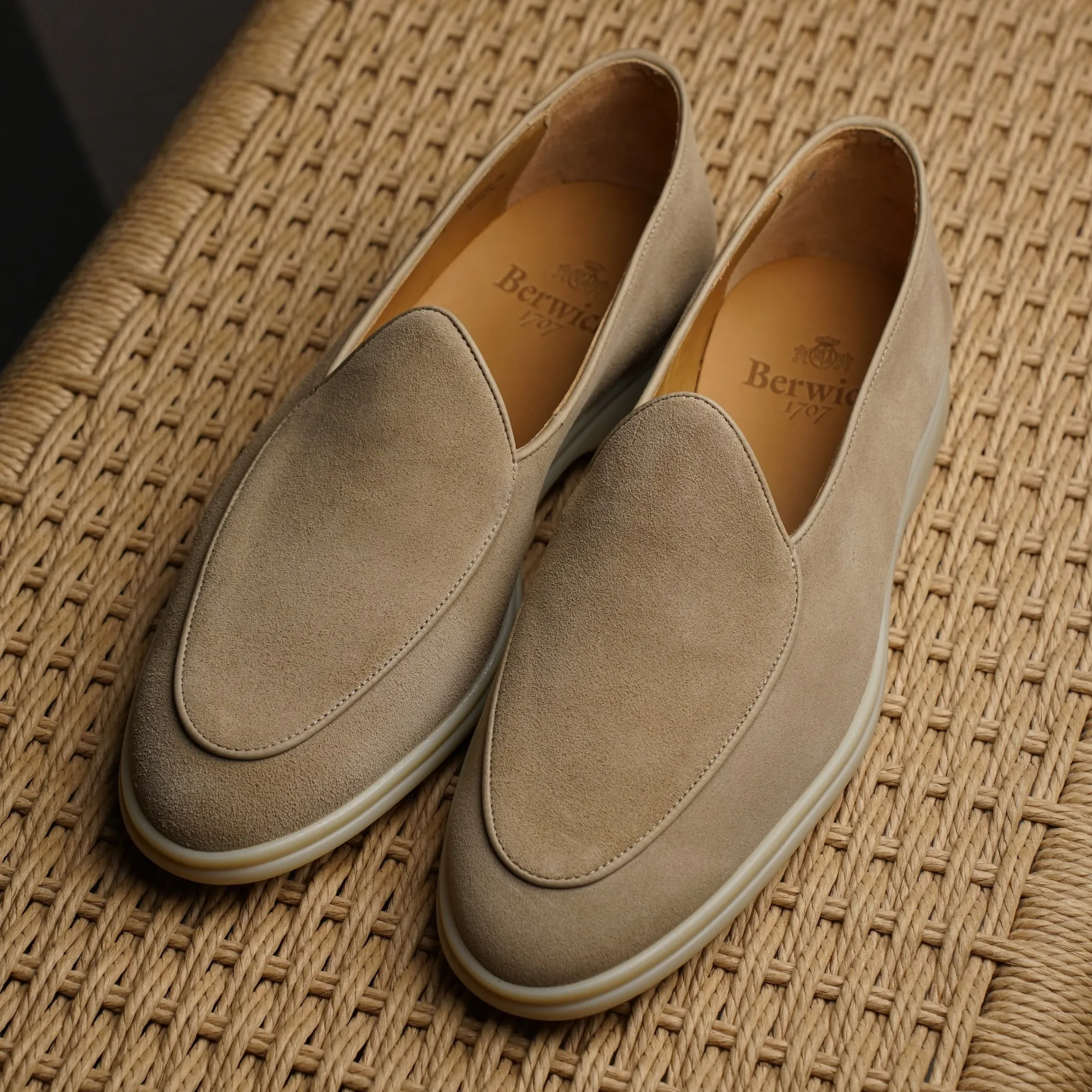 Belgian Loafer w/ Rubber Sole - Beige Suede sold by Mehra product image thumbnail 5