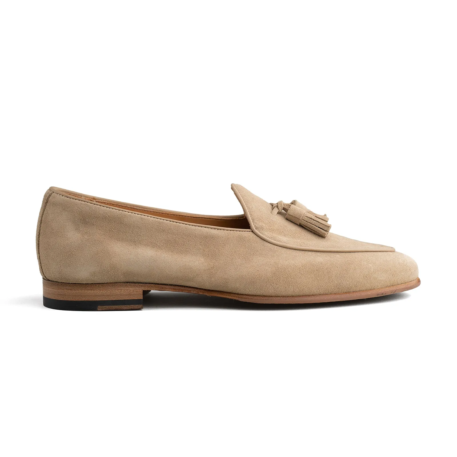 Belgian Tassel Loafer - Beige Suede sold by Mehra product image thumbnail 2