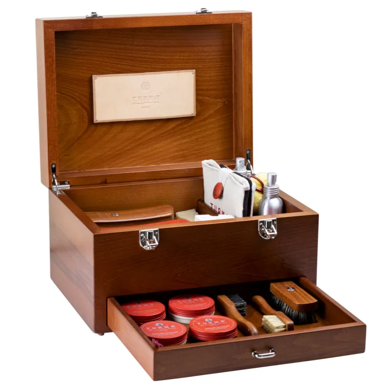Beechwood Shoe Polishing Box sold by Mehra