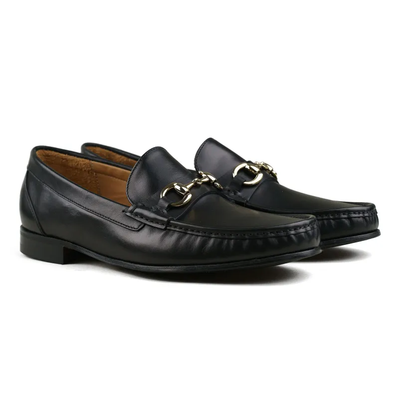 Bologna Bit Loafer - Black Calf sold by Mehra
