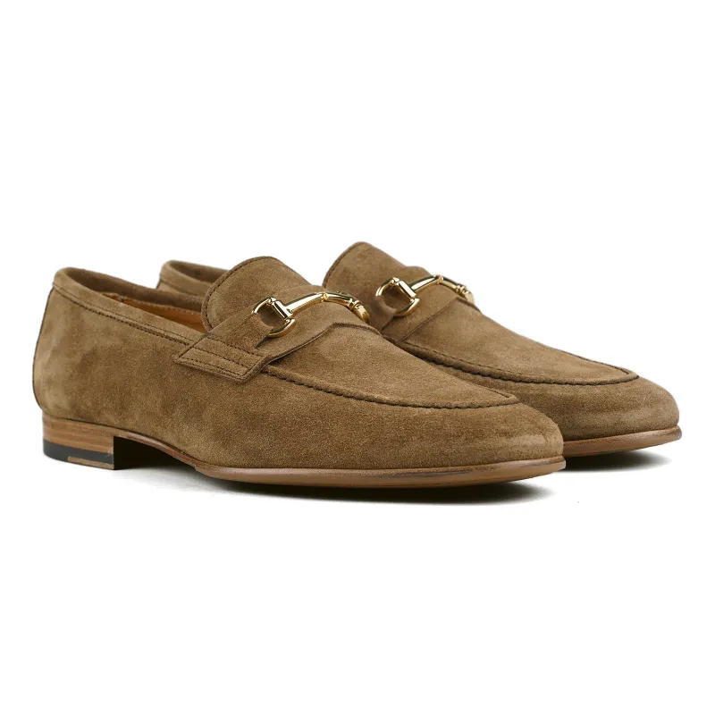 Blake Bit Loafer - Medium Brown Suede sold by Mehra