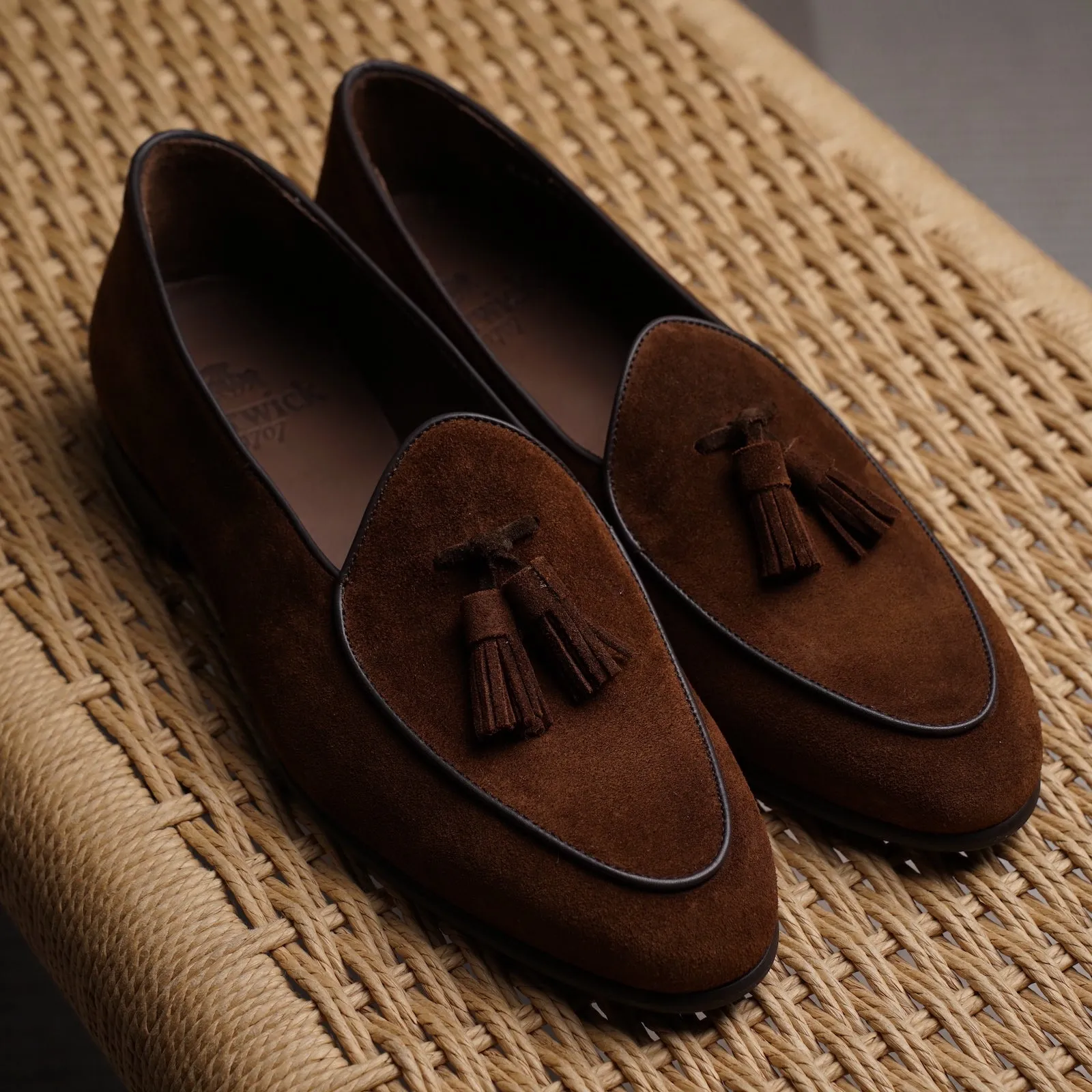 Belgian Tassel Loafer - Snuff Brown Suede sold by Mehra product image thumbnail 5