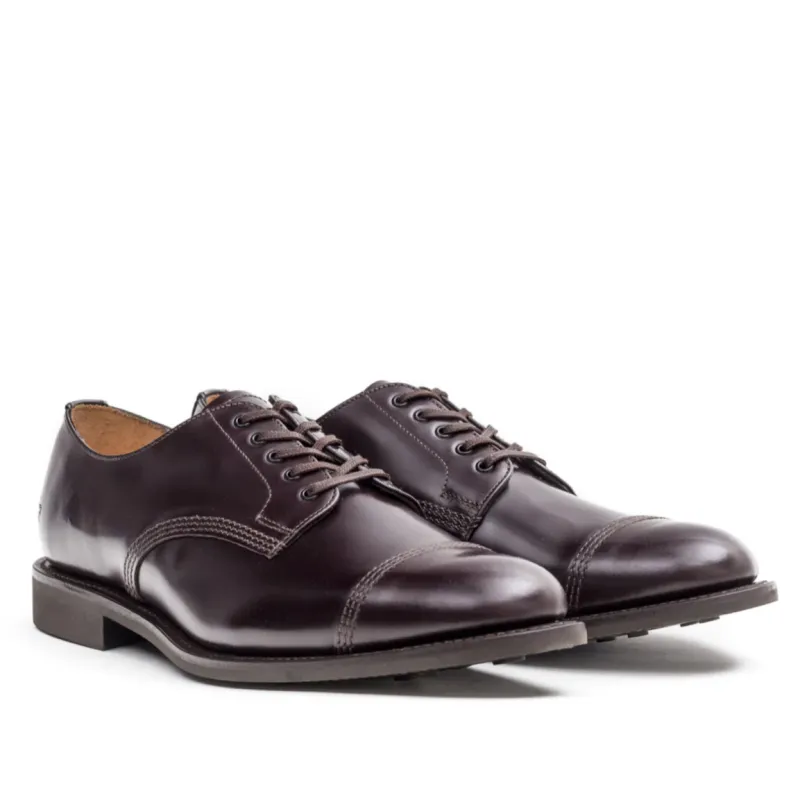 1128R Military Derby Shoe - Burgundy Leather sold by Mehra