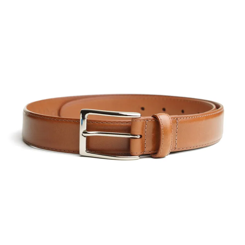 Belt with Nickel Buckle - Tan Calfskin (Pre-Owned) sold by Mehra