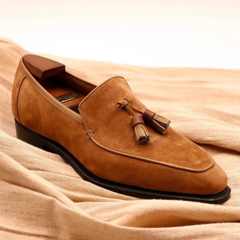 Dover Tassel - Castor Suede sold by Mehra