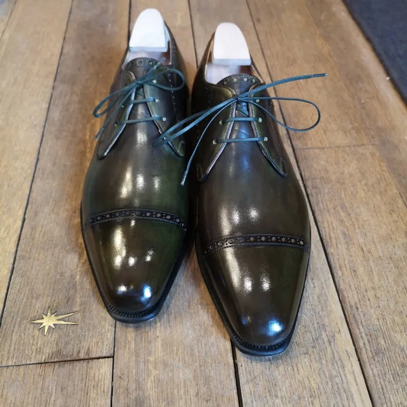 Ike - Olive Calf Patina sold by Mehra