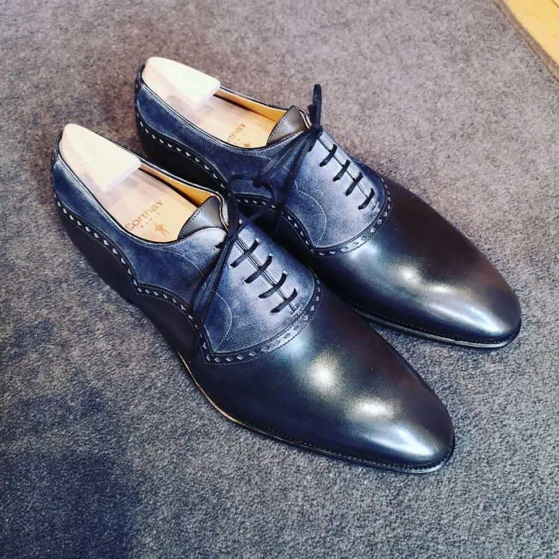 Wilfrid - Canon De Fusil Calf / Flint Suede made by Mehra