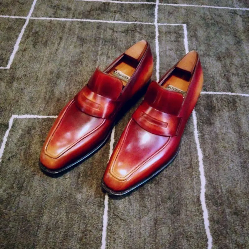 Yawl - Caramel Brûlé Calf Patina made by Mehra