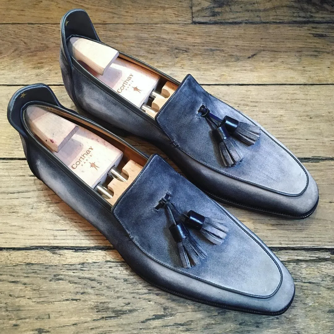 Brighton Tassel - Flint Suede Patina sold by Mehra