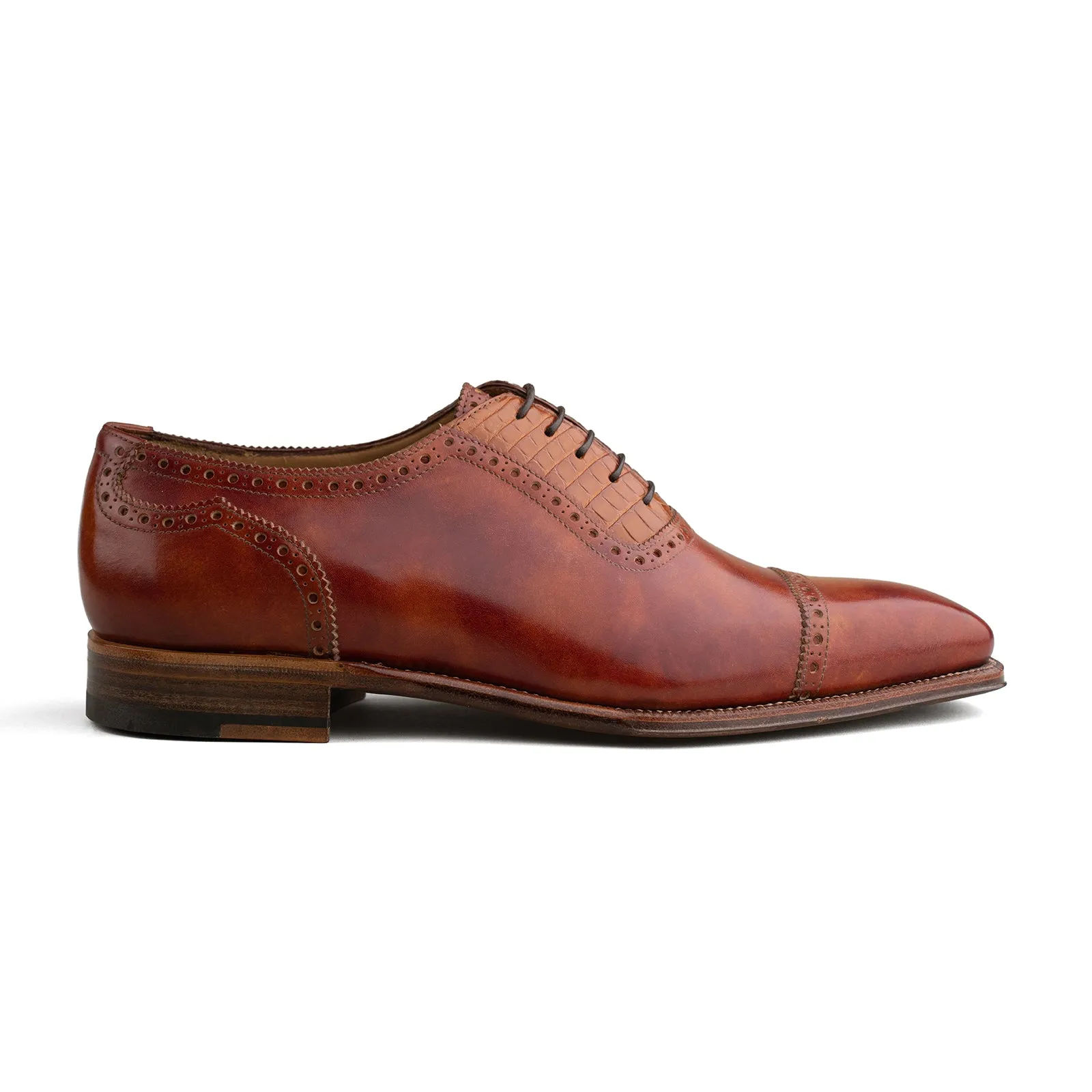 Style 3966 - Cognac Museum Calf / Col. 154 Alligator sold by Mehra product image thumbnail 2