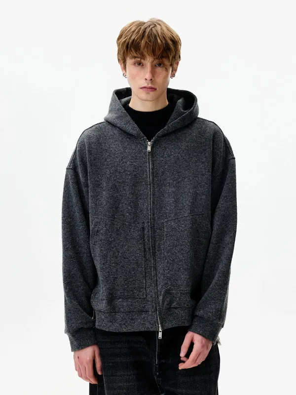 RT No. 50278 WOOLEN ZIPPER HOODIE sold by Real Takai