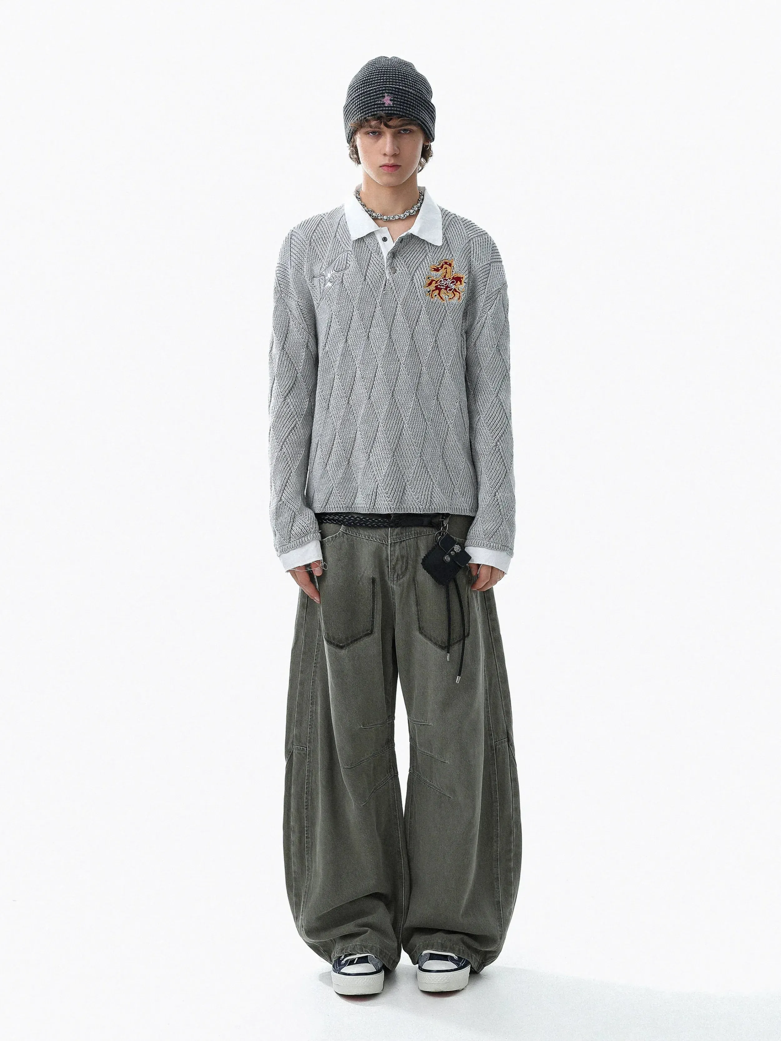 RT No. 50215 KNITWEAR DIAMOND COLLAR SWEATER sold by Real Takai product image thumbnail 5