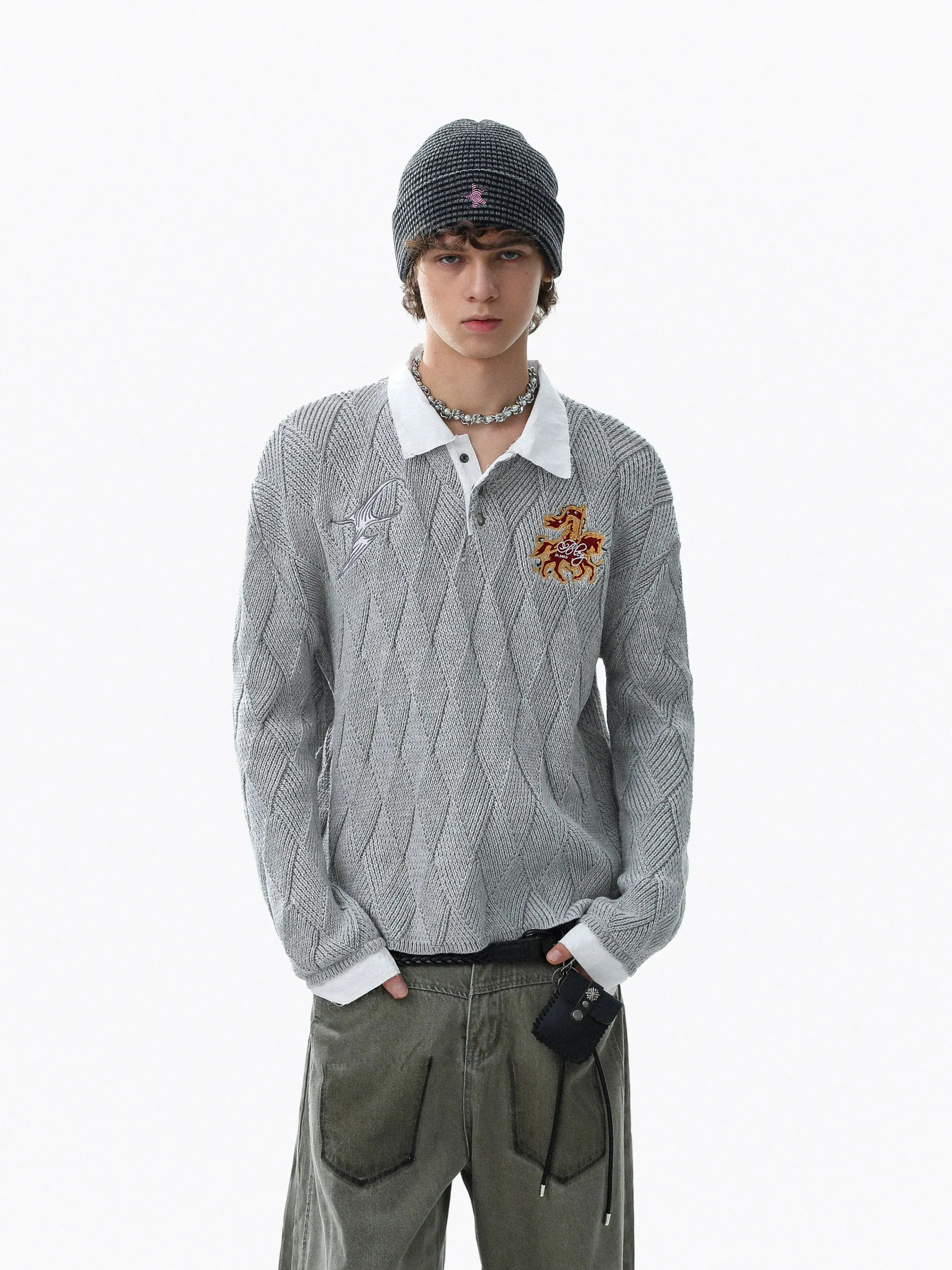 RT No. 50215 KNITWEAR DIAMOND COLLAR SWEATER sold by Real Takai product image thumbnail 2