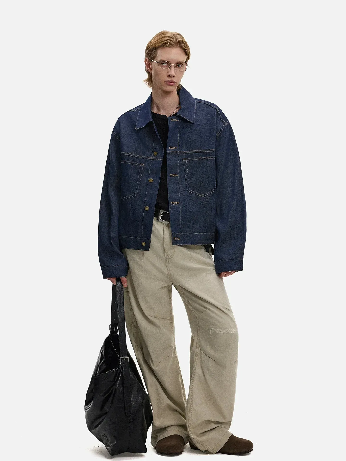 RT No. 50135 KAGE NAVY BLUE DENIM JACKET sold by Real Takai product image thumbnail 4