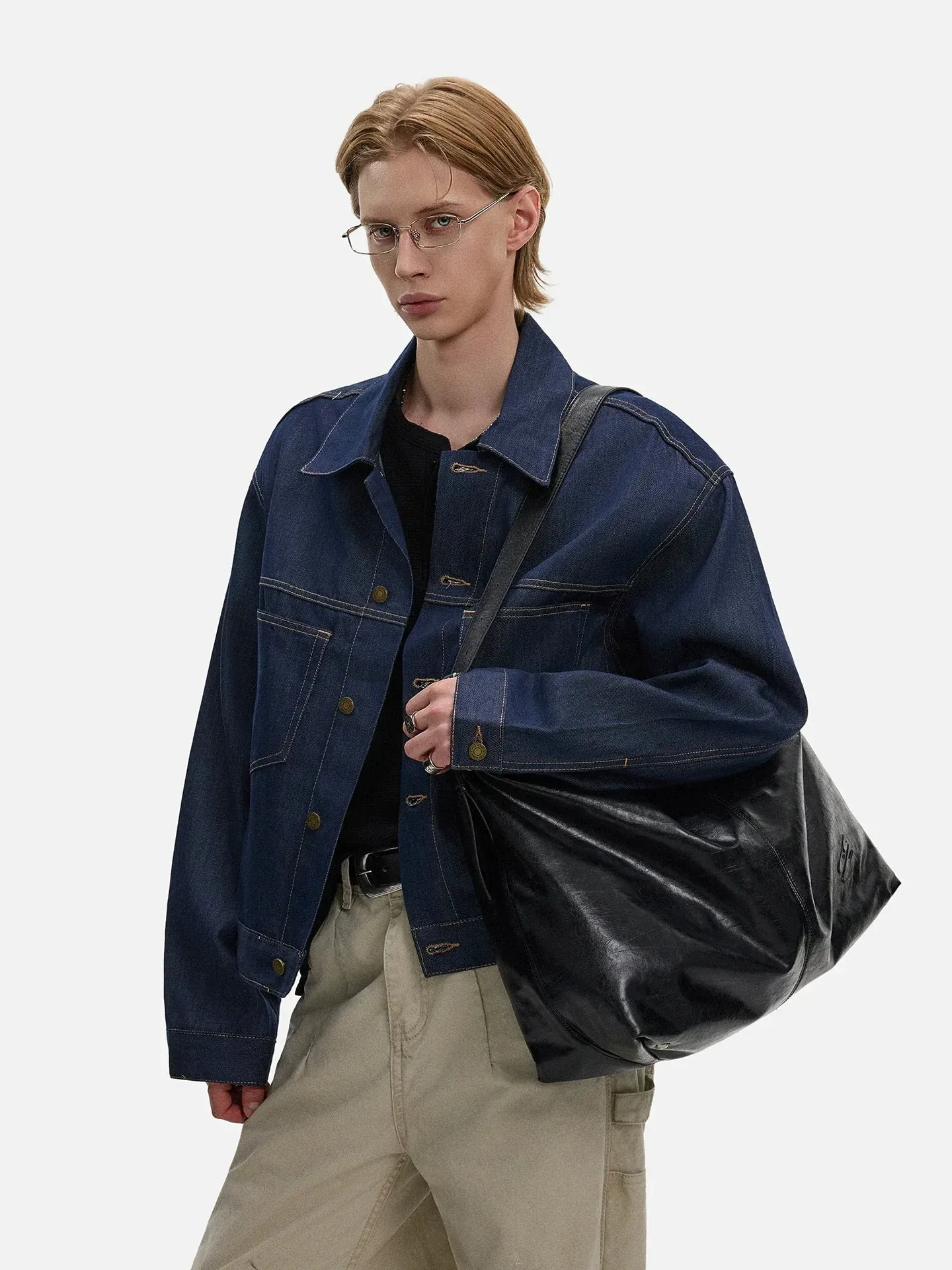 RT No. 50135 KAGE NAVY BLUE DENIM JACKET sold by Real Takai product image thumbnail 2