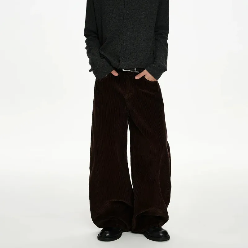 RT No. 50017 BROWN CORDUROY STRAIGHT PANTS sold by Real Takai