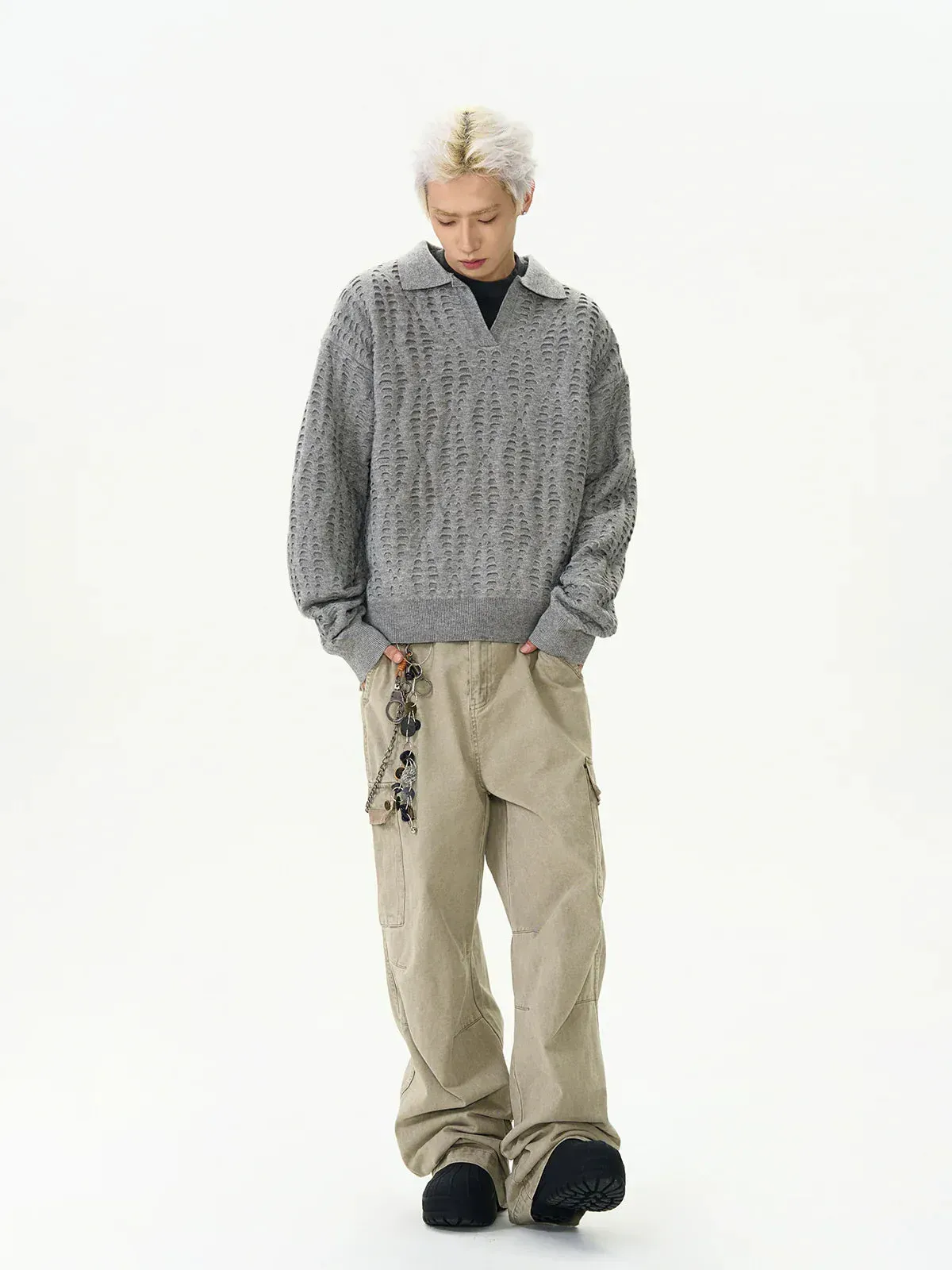 RT No. 50011 KNITWEAR V-NECK SWEATER sold by Real Takai product image thumbnail 4