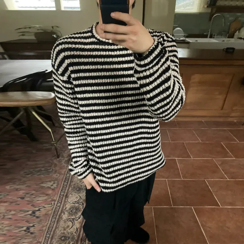 RT No. 42101 KNITWEAR STRIPED PULLOVER SWEATER sold by Real Takai
