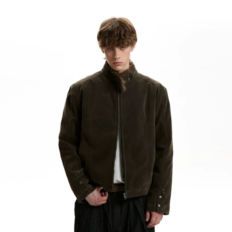 RT No. 40705 KAZE SUEDE COLLAR FUR JACKET made by Real Takai