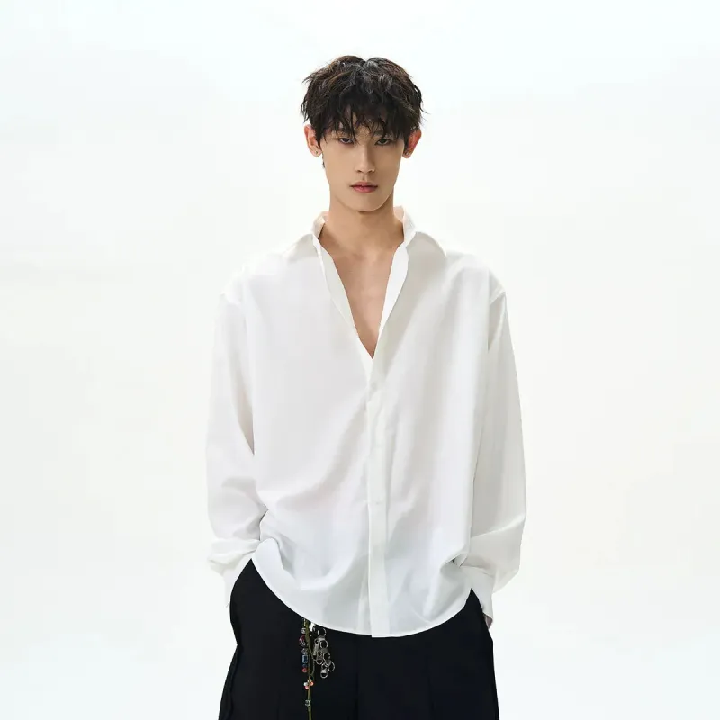 RT No. 40517 WHITE BUTTON UP SHIRT made by Real Takai