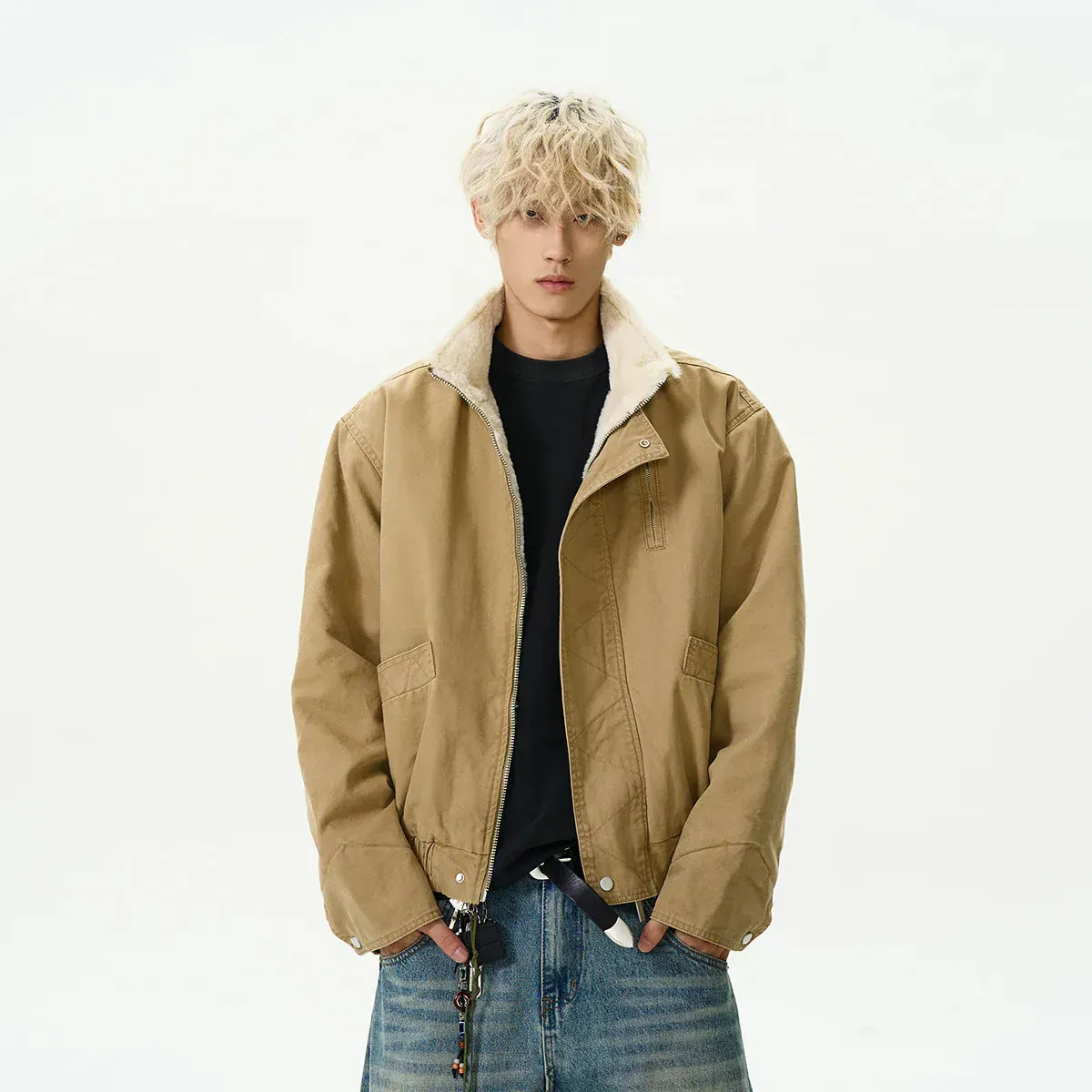 RT No. 40513 TORI KHAKI FLEECE INDUSTRIAL JACKET sold by Real Takai product image thumbnail 3