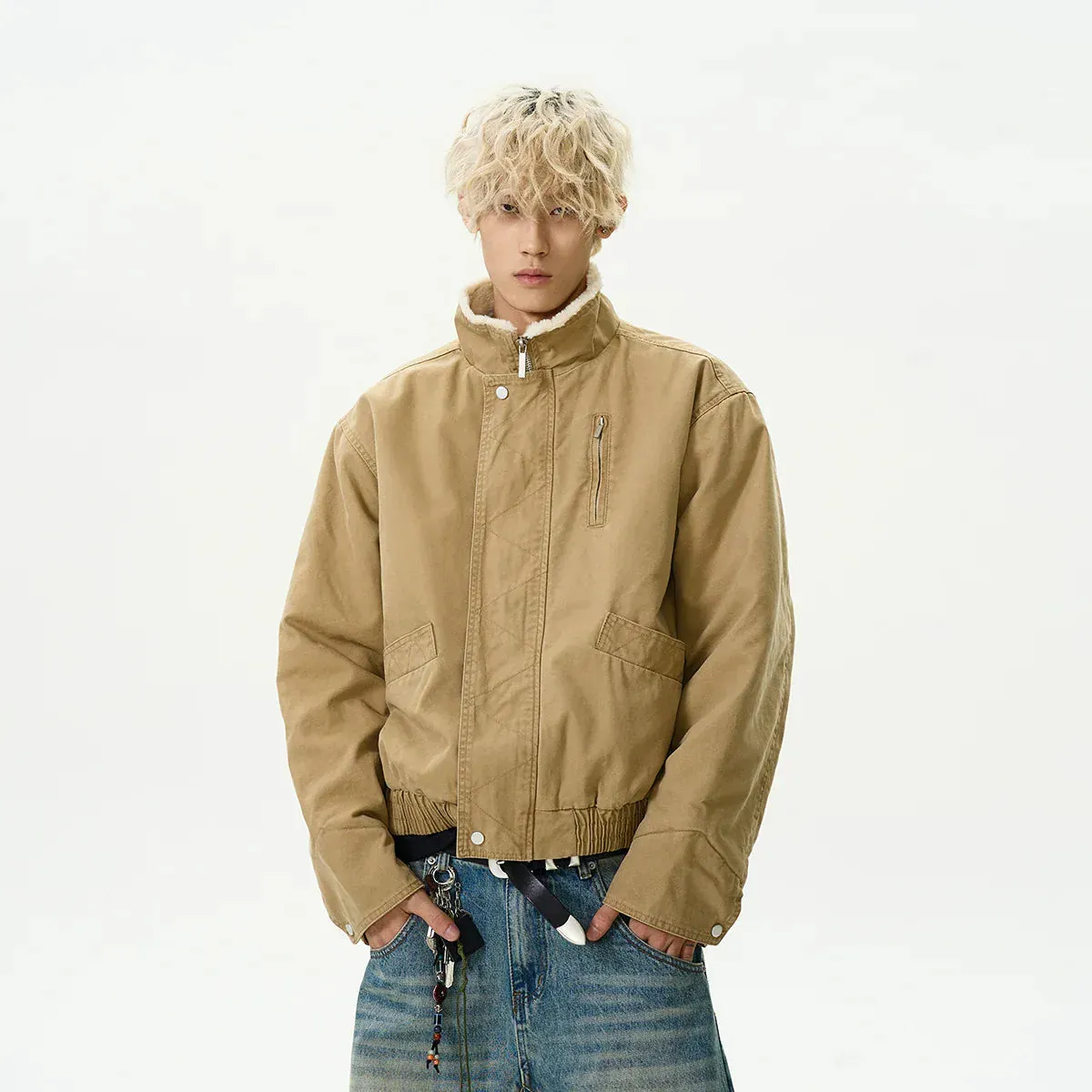 RT No. 40513 TORI KHAKI FLEECE INDUSTRIAL JACKET sold by Real Takai
