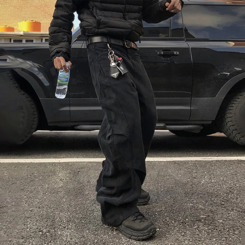 RT No. 12676 BLACK STRAIGHT DENIM JEANS sold by Real Takai