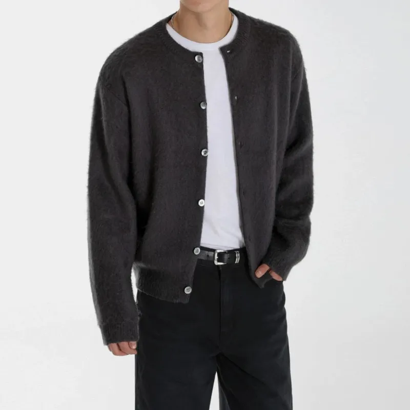 RT No. 32614 DARK GRAY KNITWEAR CARDIGAN made by Real Takai