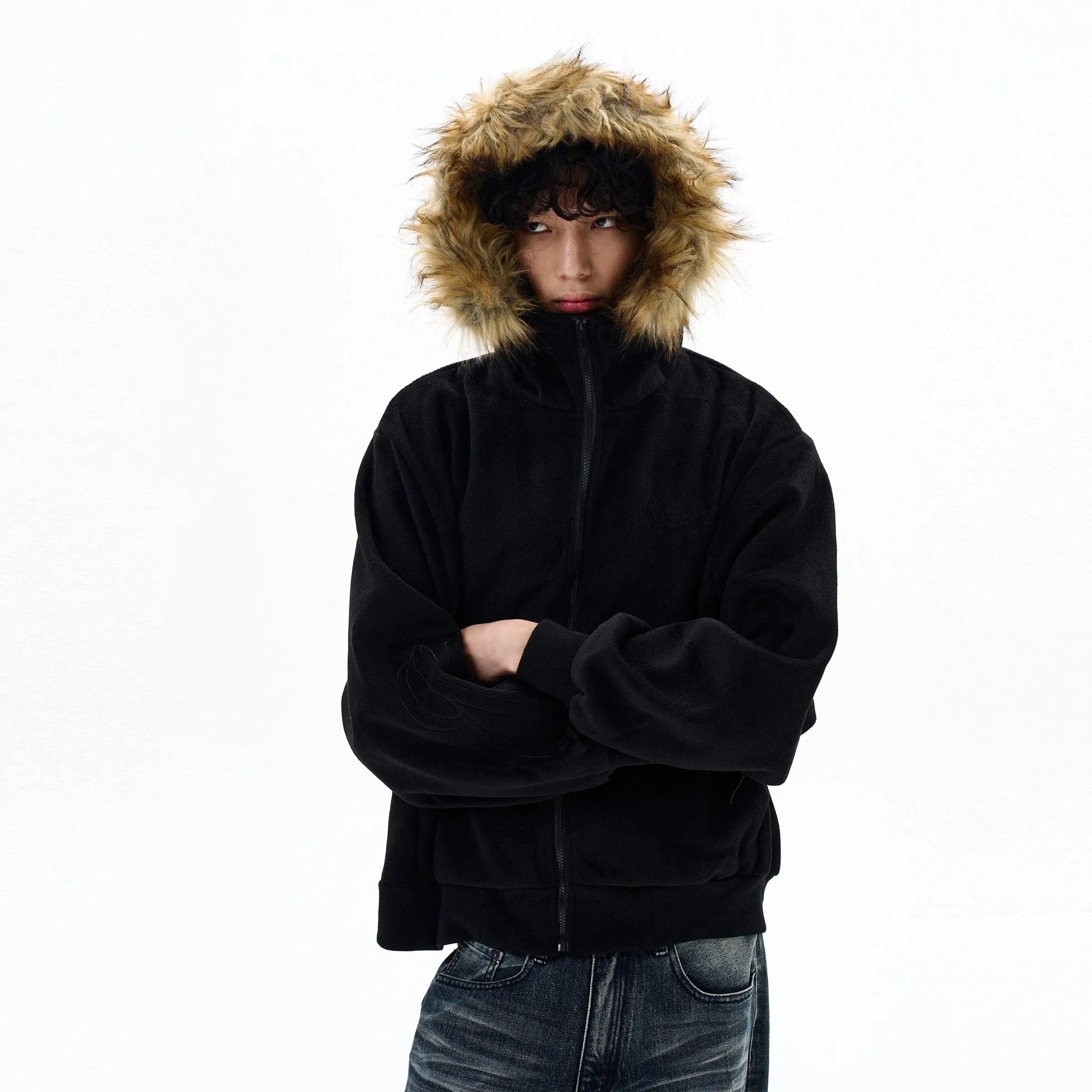 RT No. 32502 VELVET FUR ZIP HOODIE sold by Real Takai product image thumbnail 2