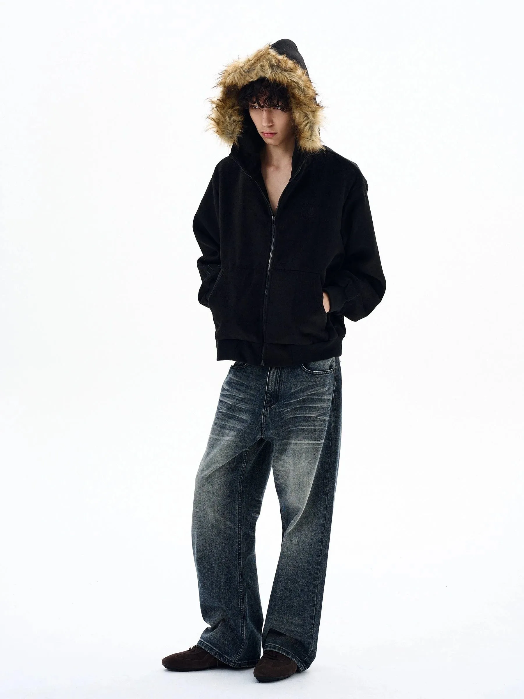 RT No. 32502 VELVET FUR ZIP HOODIE sold by Real Takai product image thumbnail 3