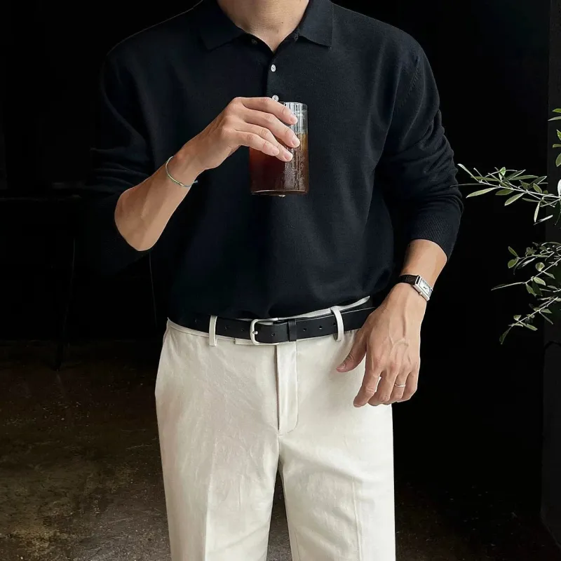 RT No. 32050 KNIT POLO SWEATER made by Real Takai