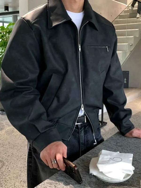 RT No. 29067 YORU LEATHER ZIP JACKET sold by Real Takai