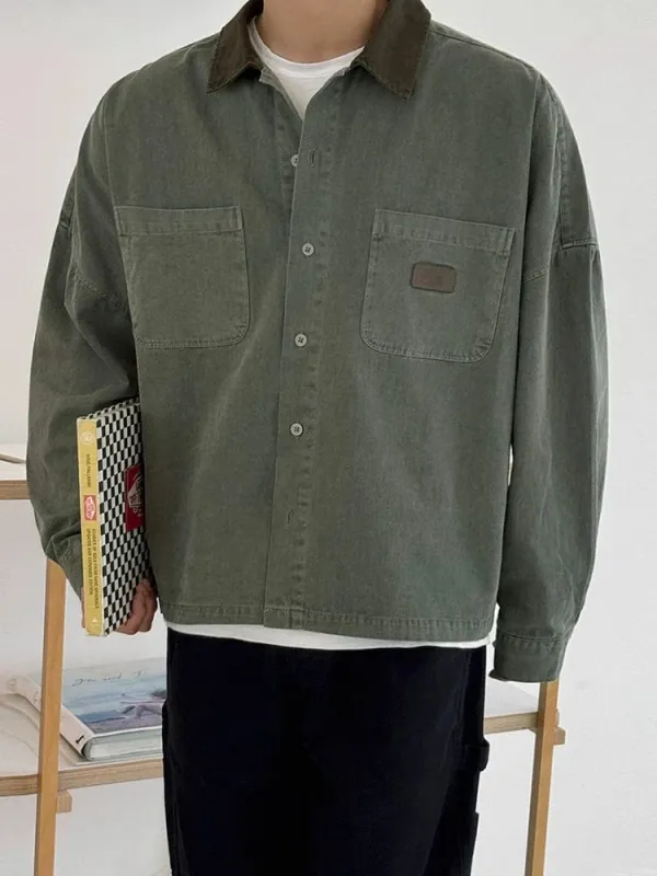 RT No. 29066 CONTRAST COLLAR CARGO JACKET sold by Real Takai