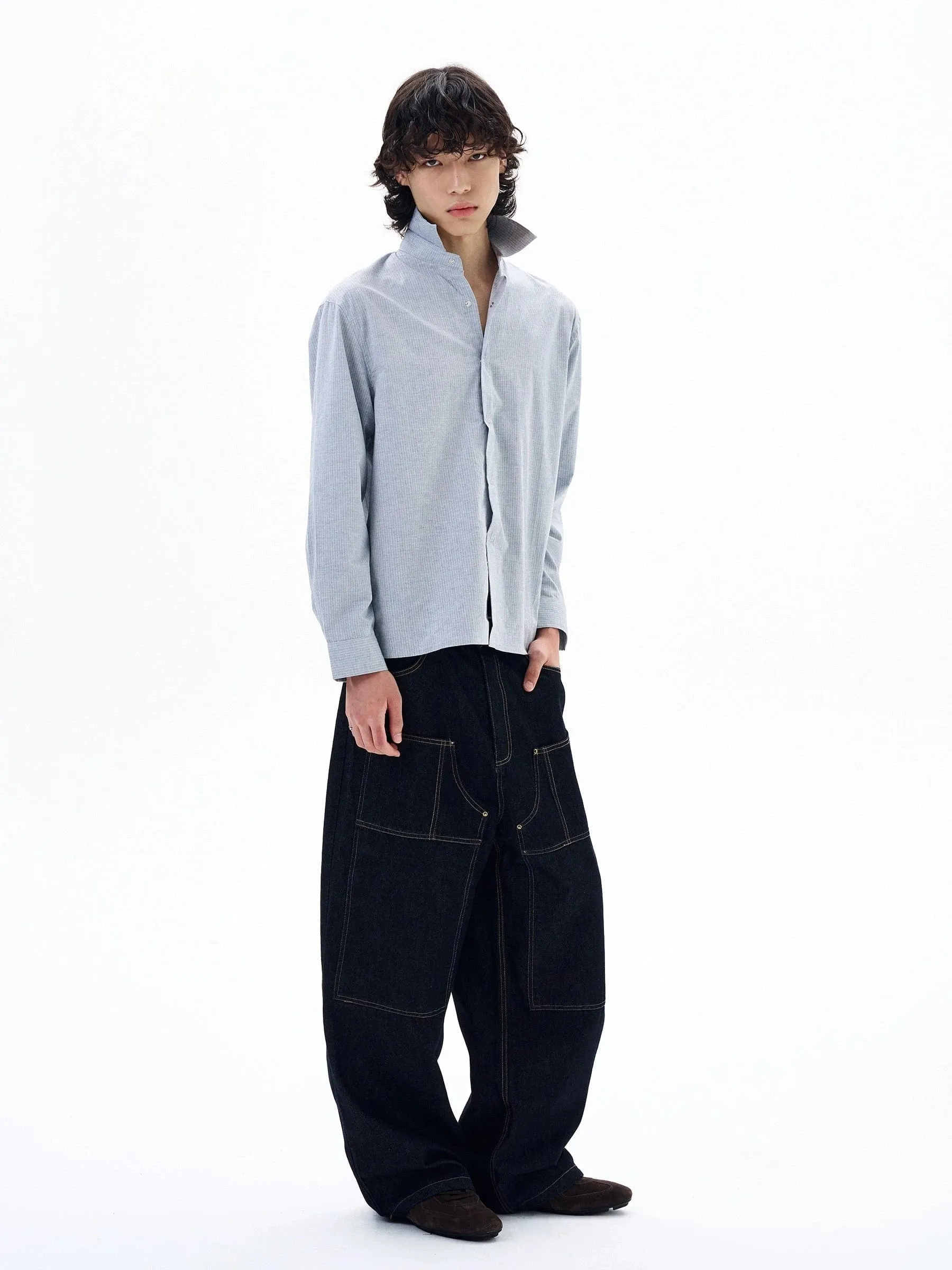 RT No. 29006 BLUE BUTTON-UP SHIRT sold by Real Takai product image thumbnail 5
