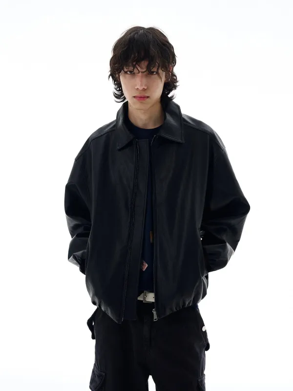 RT No. 25039 ROGUE BLACK ZIPPER LEATHER JACKET sold by Real Takai