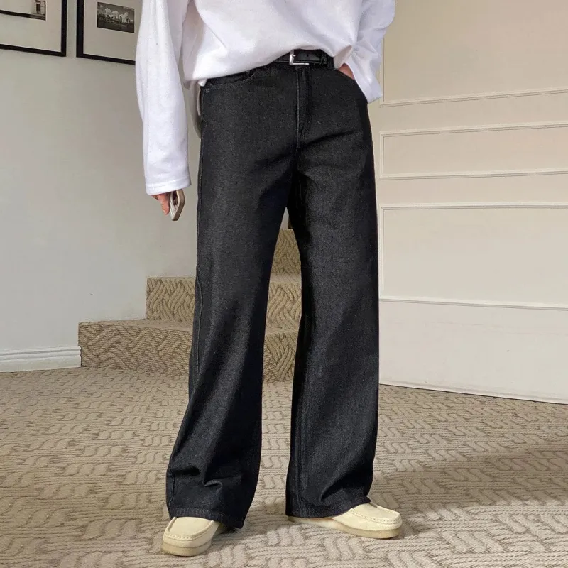 RT No. 25014 BLACK DENIM STRAIGHT JEANS sold by Real Takai