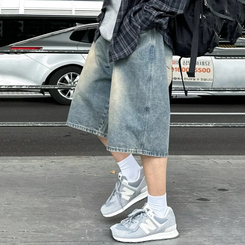 RT No. 18613 WASHED BLUE DENIM SHORTS sold by Real Takai