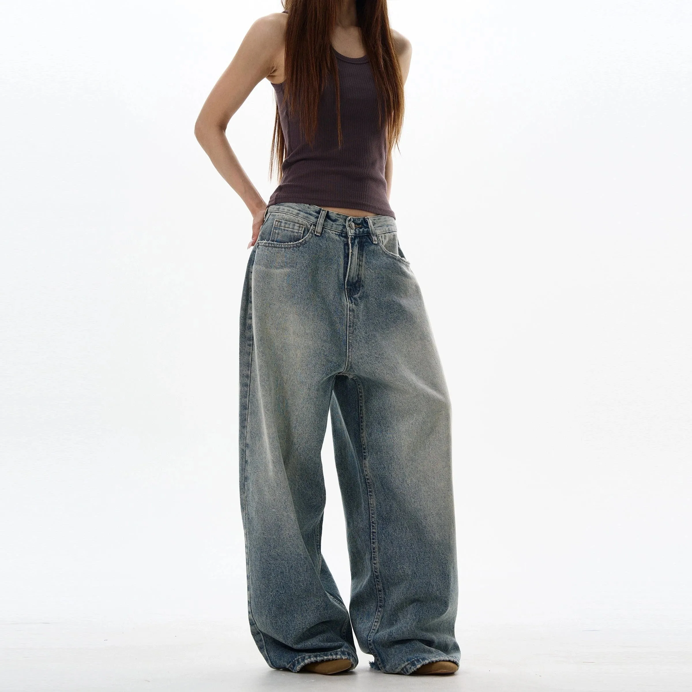 RT No. 18040 BLUE DENIM WIDE STRAIGHT JEANS sold by Real Takai product image thumbnail 3