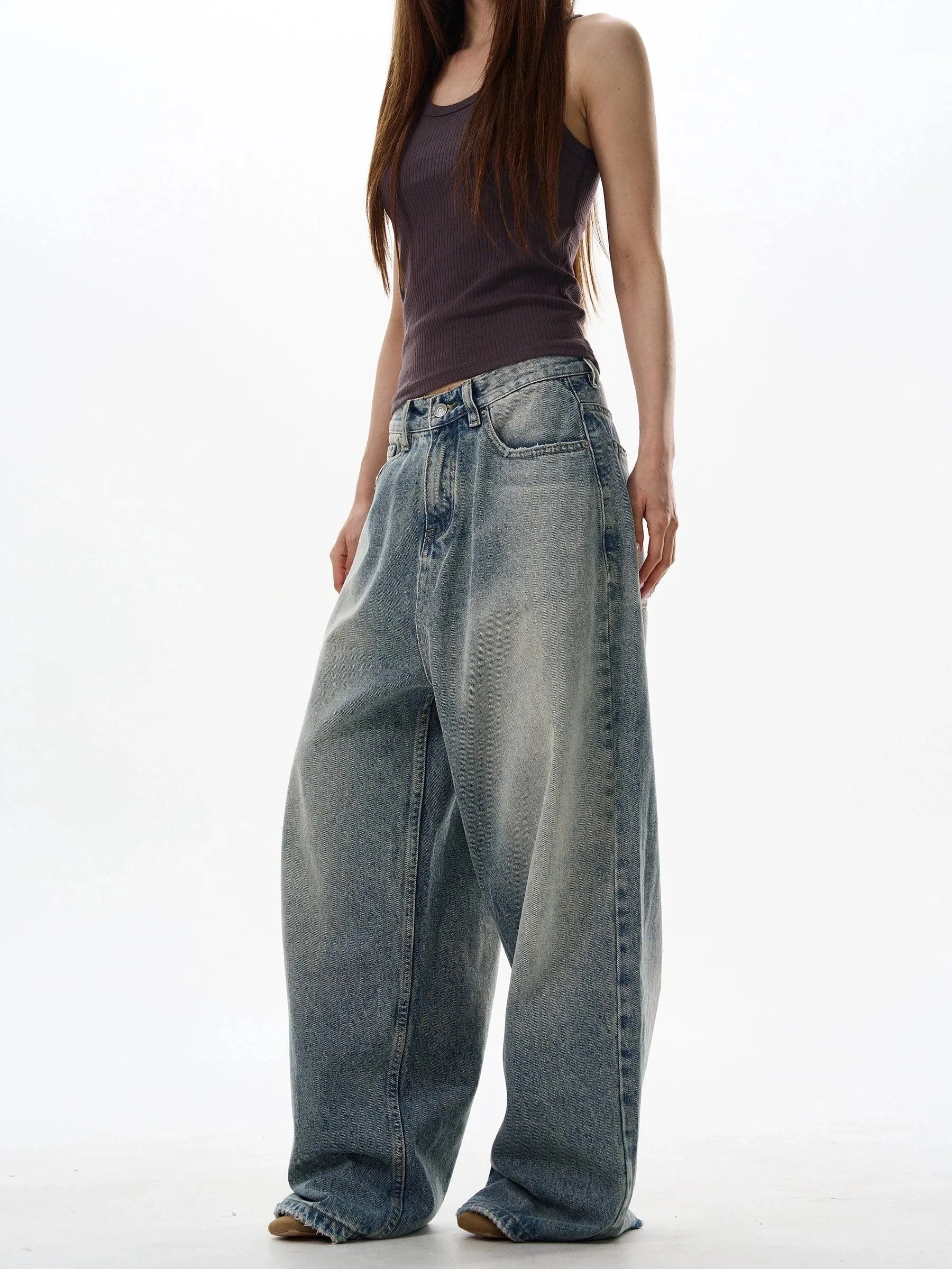 RT No. 18040 BLUE DENIM WIDE STRAIGHT JEANS sold by Real Takai product image thumbnail 5