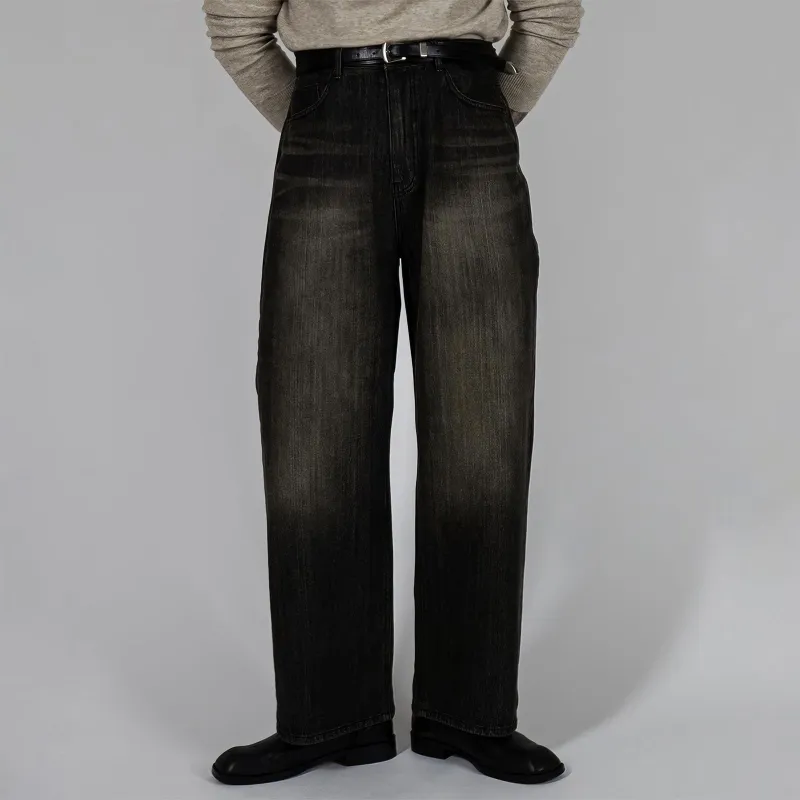 RT No. 12448 WASHED BLACK STRAIGHT DENIM JEANS sold by Real Takai