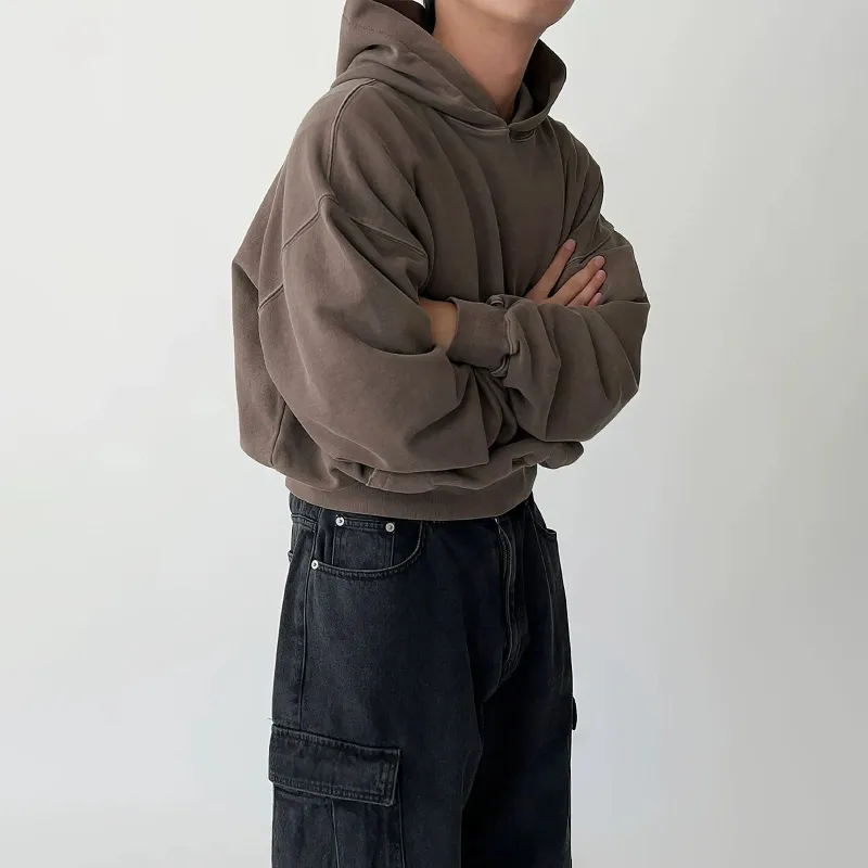 RT No. 1205 CROP PULLOVER HOODIE sold by Real Takai