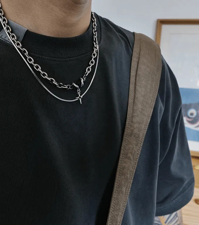 STAR PENDANT BLACK GEM MULTI-CHAIN NECKLACE sold by Real Takai product image thumbnail 3