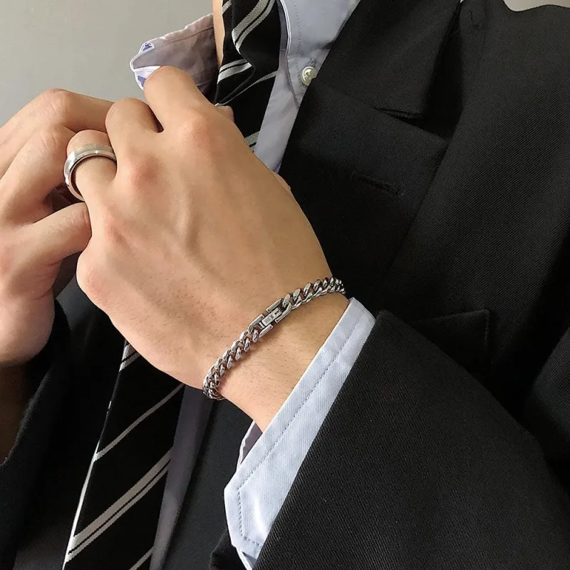 SLIM CUBAN BRACELET sold by Real Takai