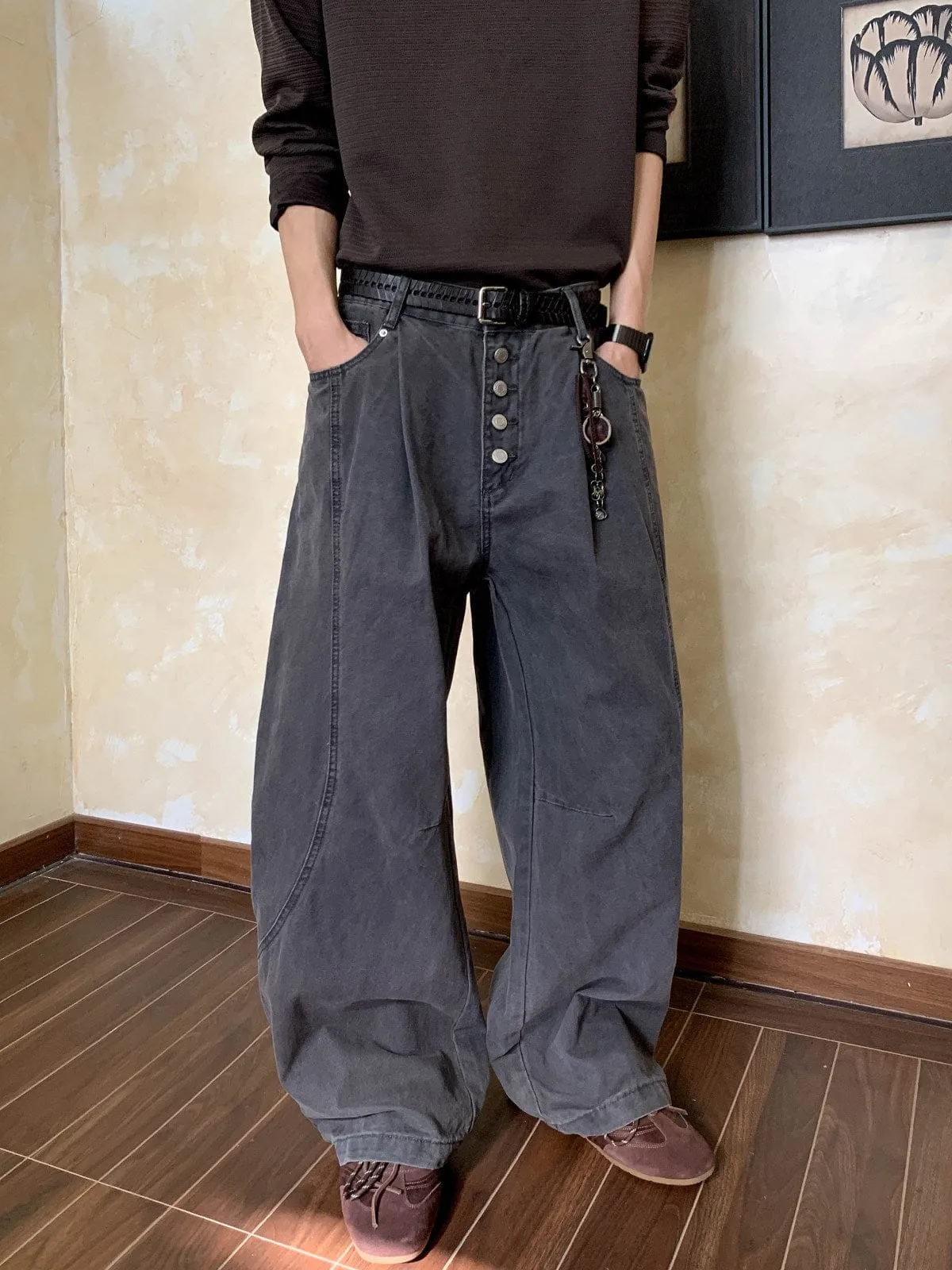 RT No. 58047 RECONSTRUCTED SCIMITAR CARGO PANTS sold by Real Takai
