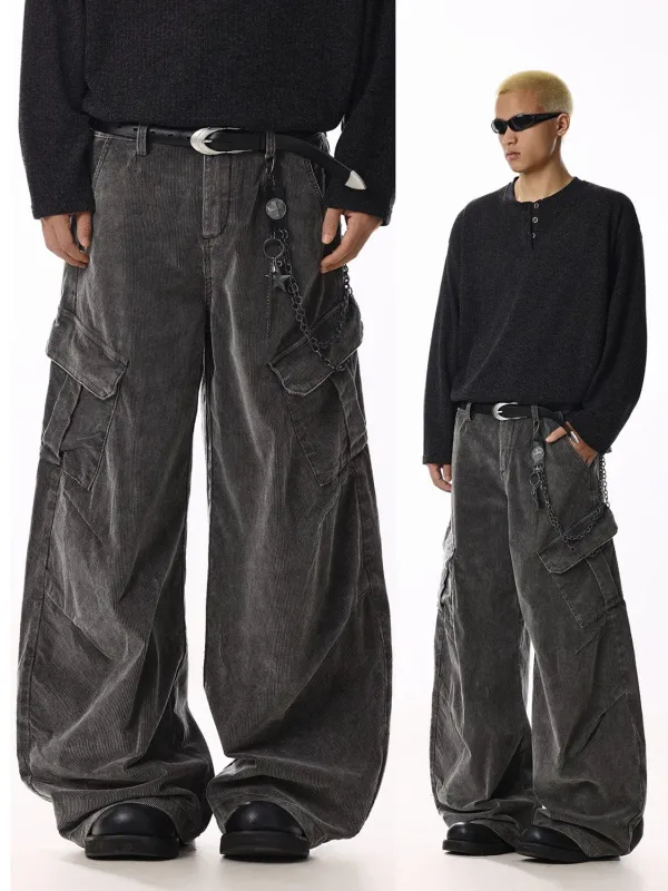 RT No. 58044 CORDUROY SCIMITAR CARGO PANTS sold by Real Takai