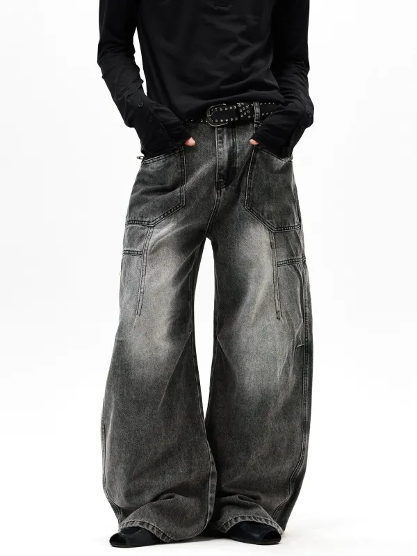 RT No. 55115 RECONSTRUCTED BAGGY STRAIGHT JEANS sold by Real Takai