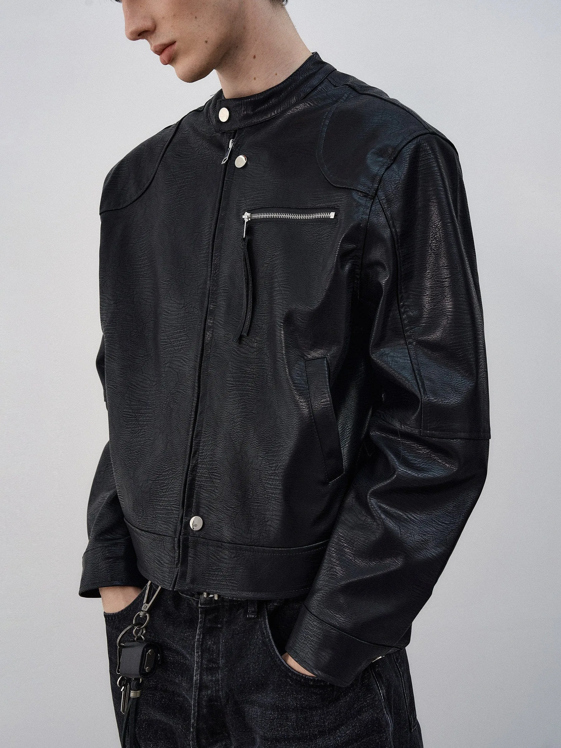 RT No. 50514 BOXY LEATHER BIKER JACKET sold by Real Takai product image thumbnail 2
