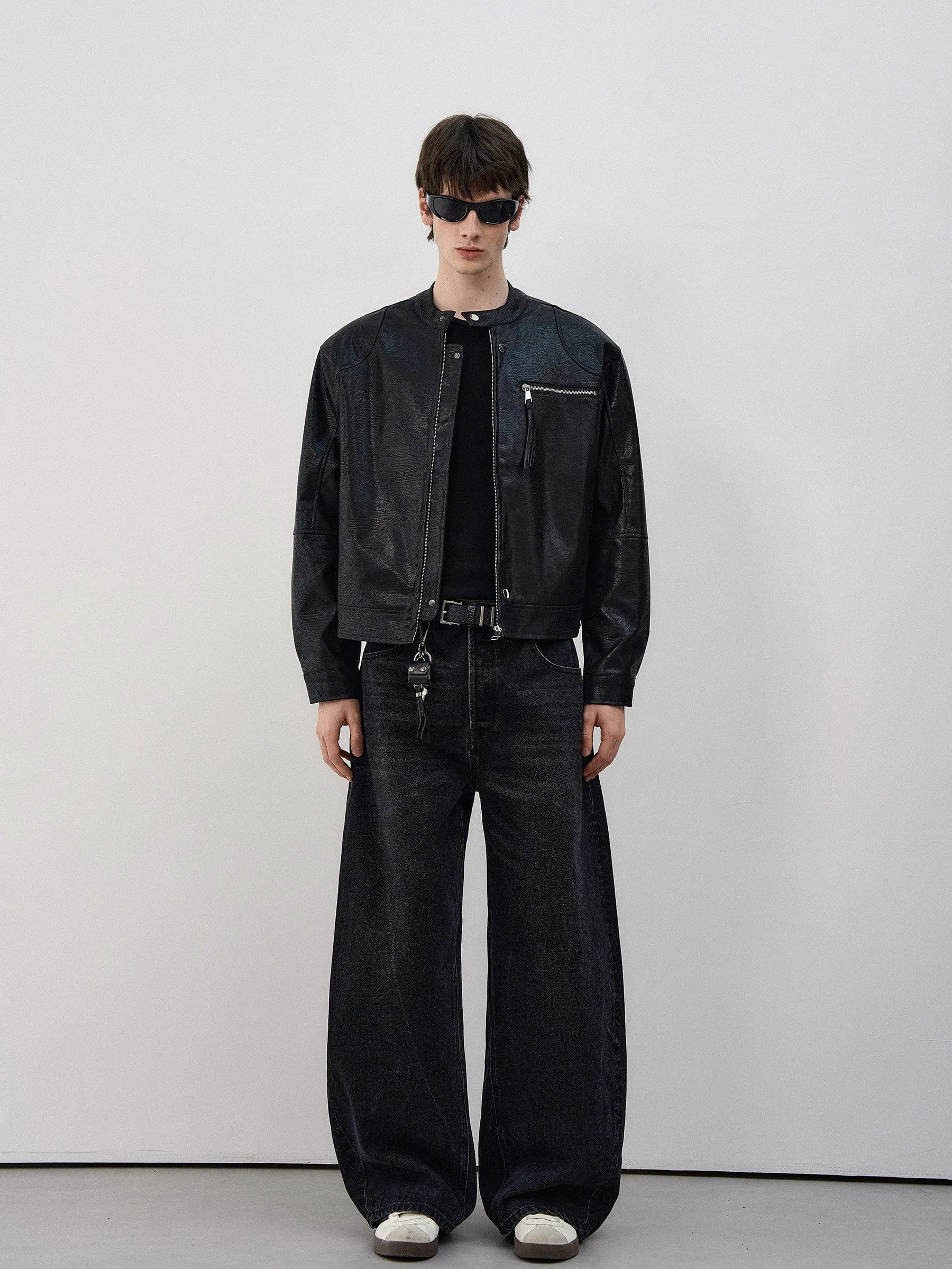 RT No. 50514 BOXY LEATHER BIKER JACKET sold by Real Takai product image thumbnail 4