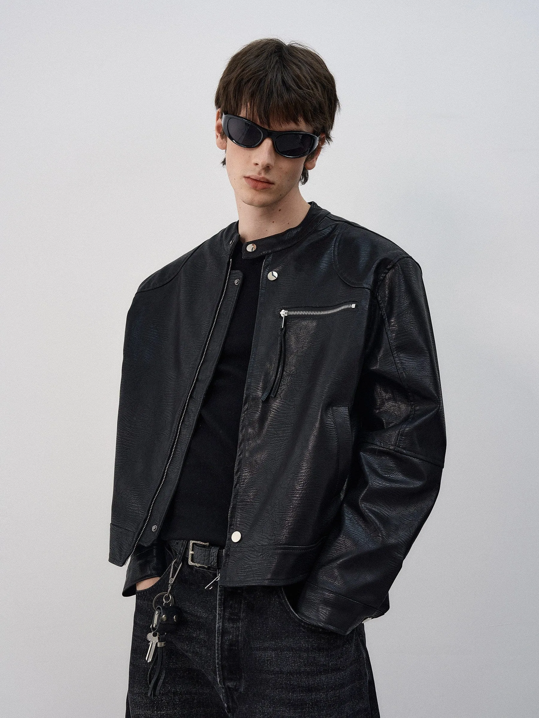 RT No. 50514 BOXY LEATHER BIKER JACKET sold by Real Takai product image thumbnail 3